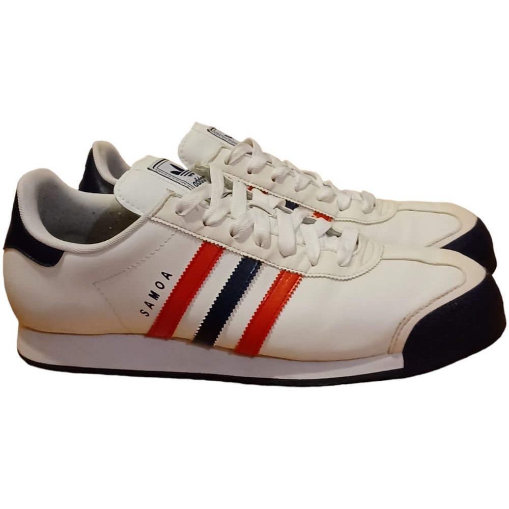 Adidas Samoa Sneakers Men's Size 13 White Red and Blue